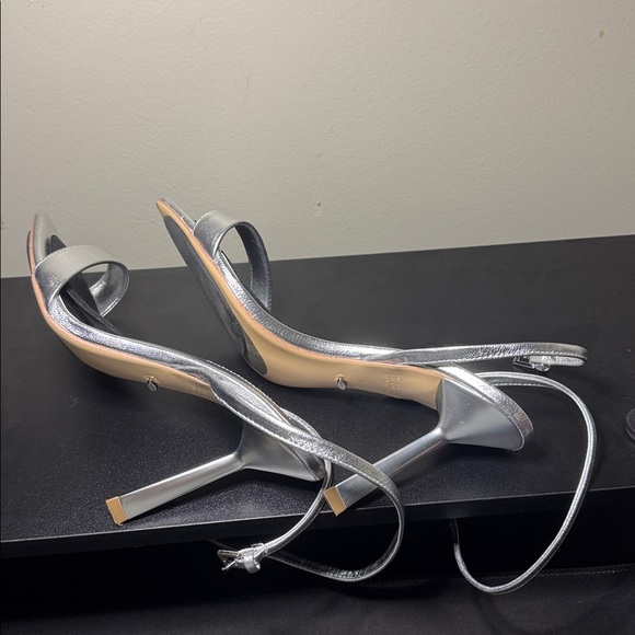 Tony Bianco Silver Nappa Metallic Heels - Picture 13 of 16